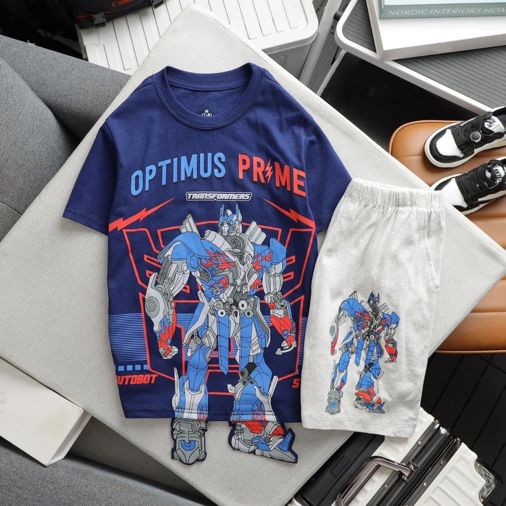 Đồ Bộ Bé Trai Thái Lan Có Chân Hình Nổi 3D Cotton Xịn - Quần Áo Tay Ngắn Co Dãn 4 Chiều - Size 24-58kg - SuSi Kids Shop