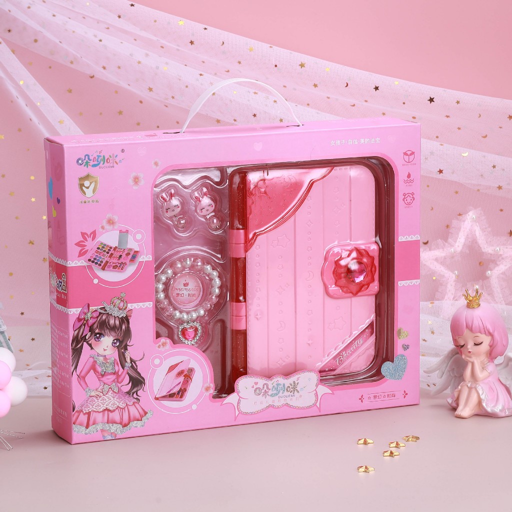 Bộ đồ chơi mô phỏng bàn trang điểm nhiều màu cho bé - Sản phẩm an toàn không độc hại cho da bé Kids Makeup Set Non Toxic