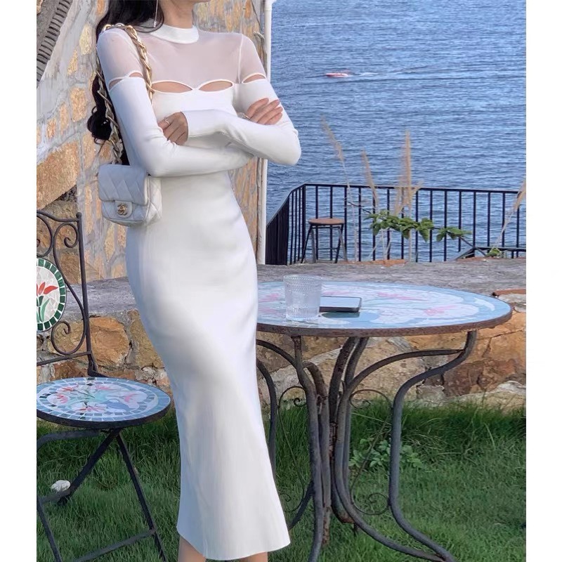 Đầm Body Cut Out Ngực Sang Chảnh, Đầm Thun Body Chất Siêu Mềm Mịn - Hannie Store