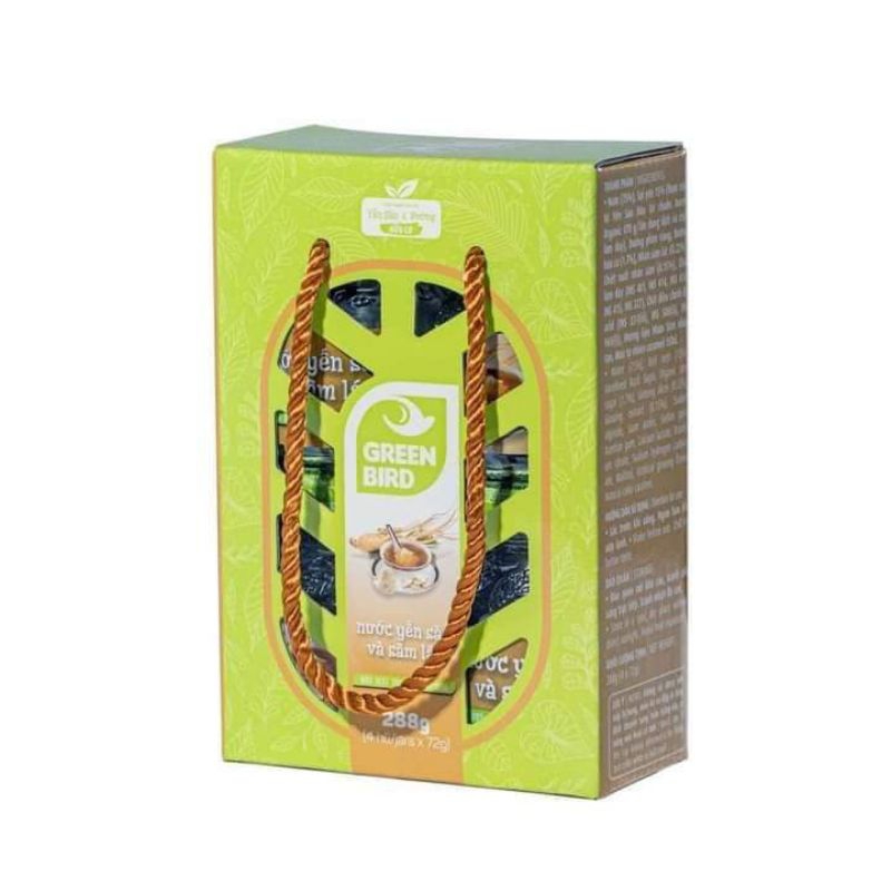 Lốc 4hủ Yến Sào Và Sâm Lát Green Bird 4×72g