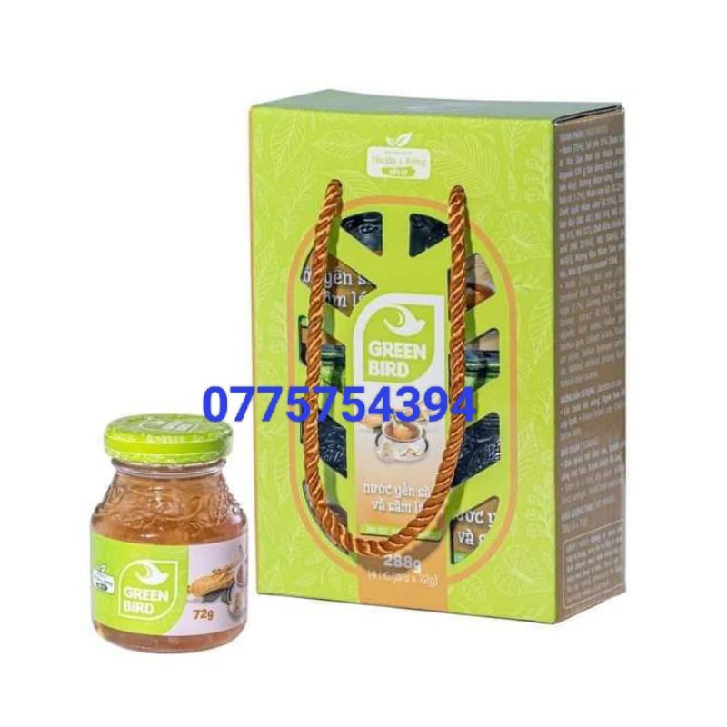 Lốc 4hủ Yến Sào Và Sâm Lát Green Bird 4×72g
