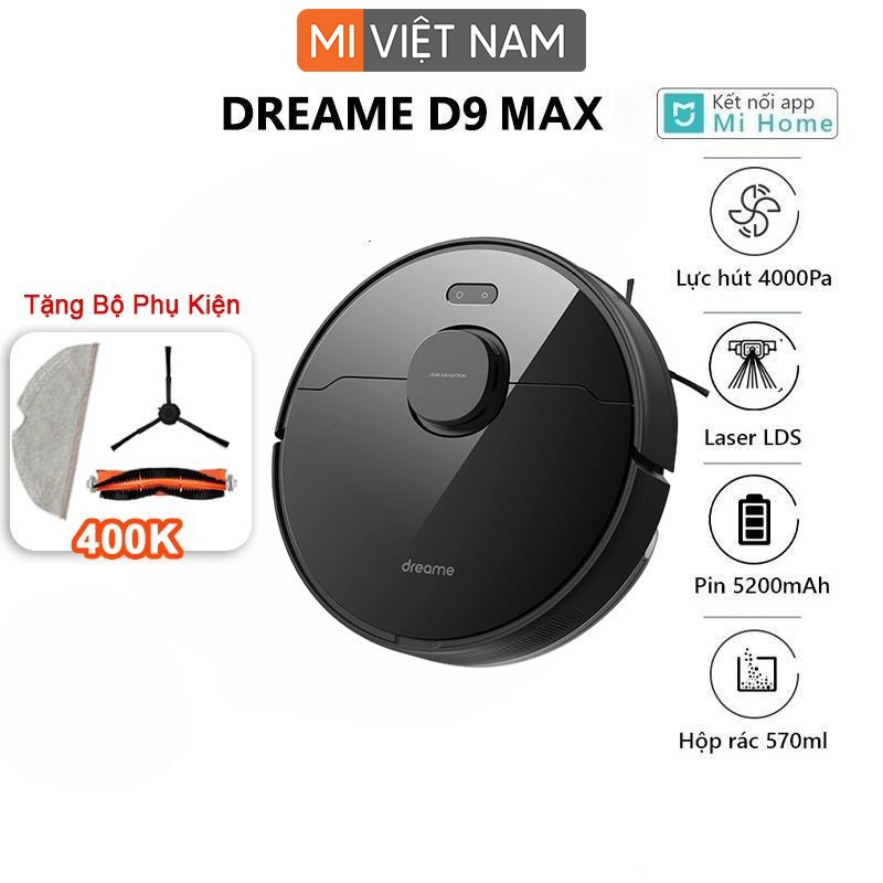 Robot Hút Bụi Lau Nhà Thông Minh Dreame D9 Max – Bản Quốc Tế - BH 12 Tháng