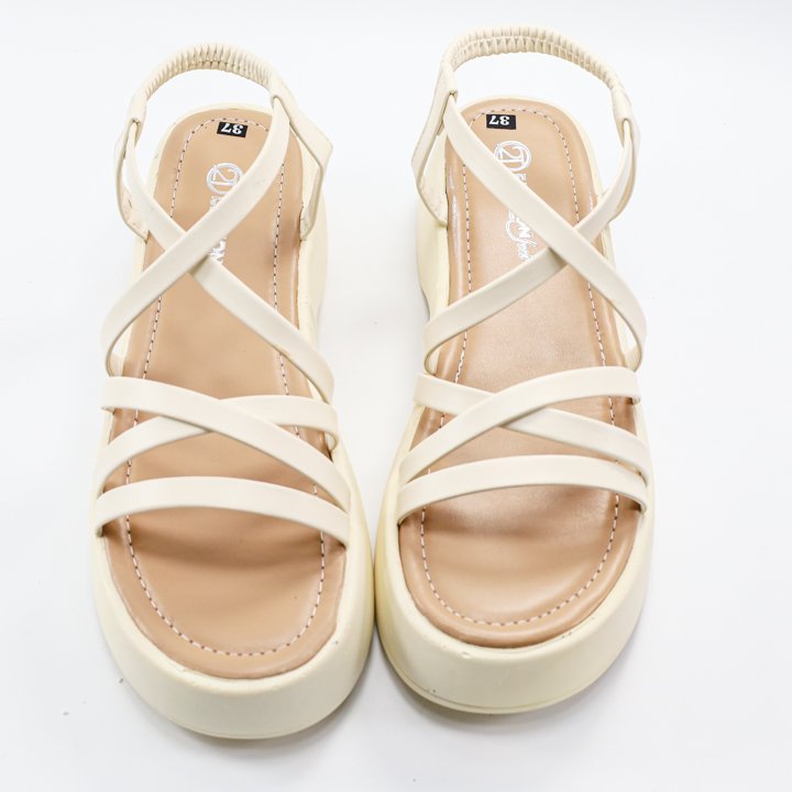 Giày Sandal Nữ Đế Xuồng Chính Hãng 2Tfashionfeet, Phối Dây Quai Mảnh Thiết Kế Basic Cao 6cm -ĐHD007