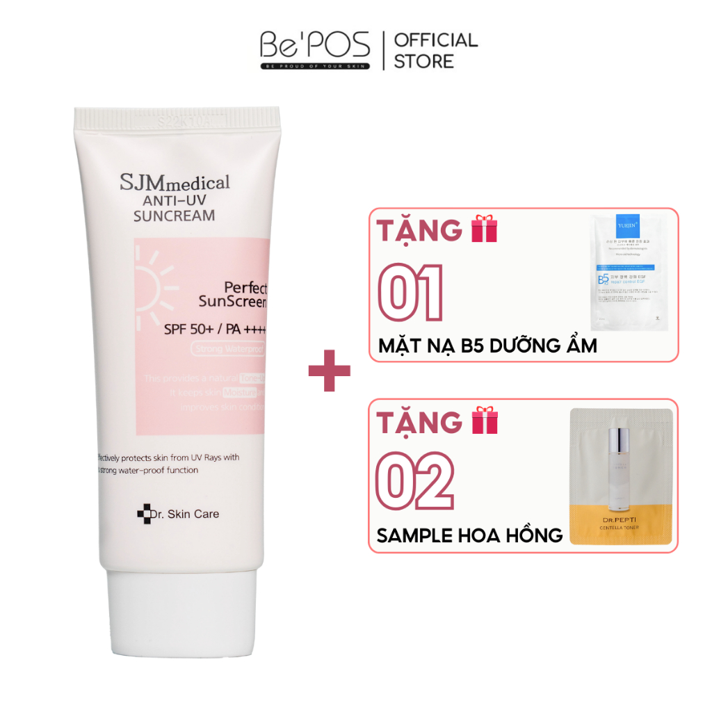 Kem Chống Nắng Sjm Medical Chống Nước Nâng Tone Spf50+ Pa++++ Hàn Quốc Chính Hãng 60Ml Cn05