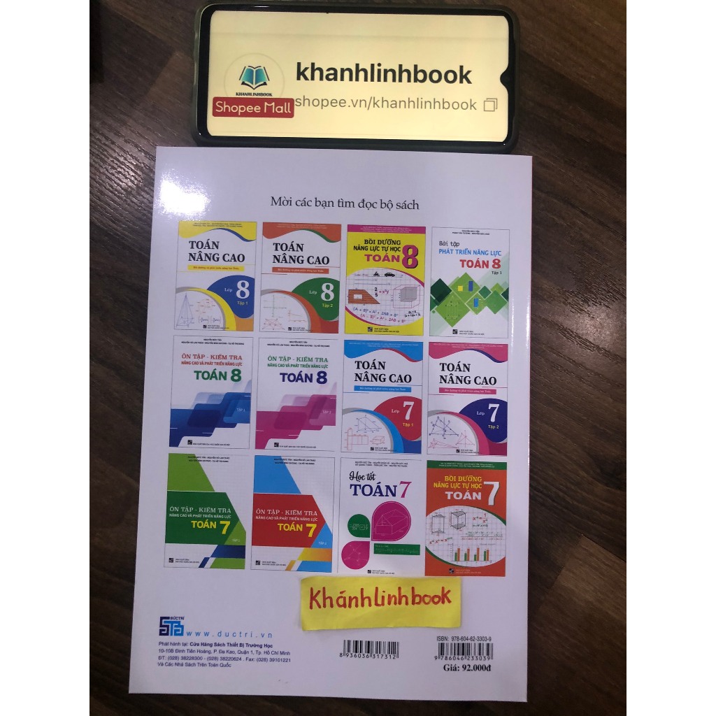 Sách - 500 Bài tập cơ bản và nâng cao Toán lớp 8