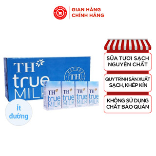 Thùng 48 hộp sữa TH true MILK Ít đường 110ml