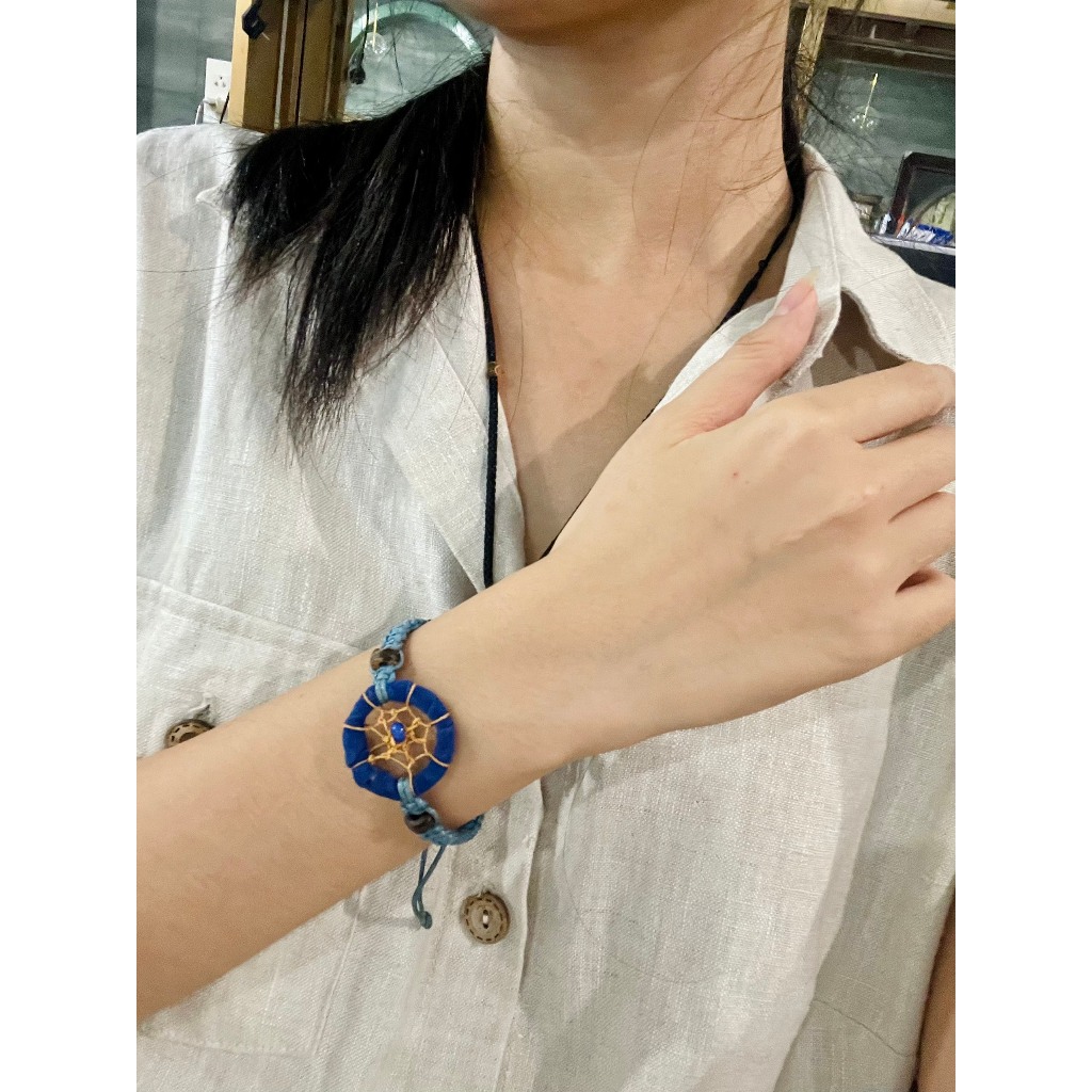 Vòng Đeo Tay Dây Đan Dream Catcher Phong Cách Vintage