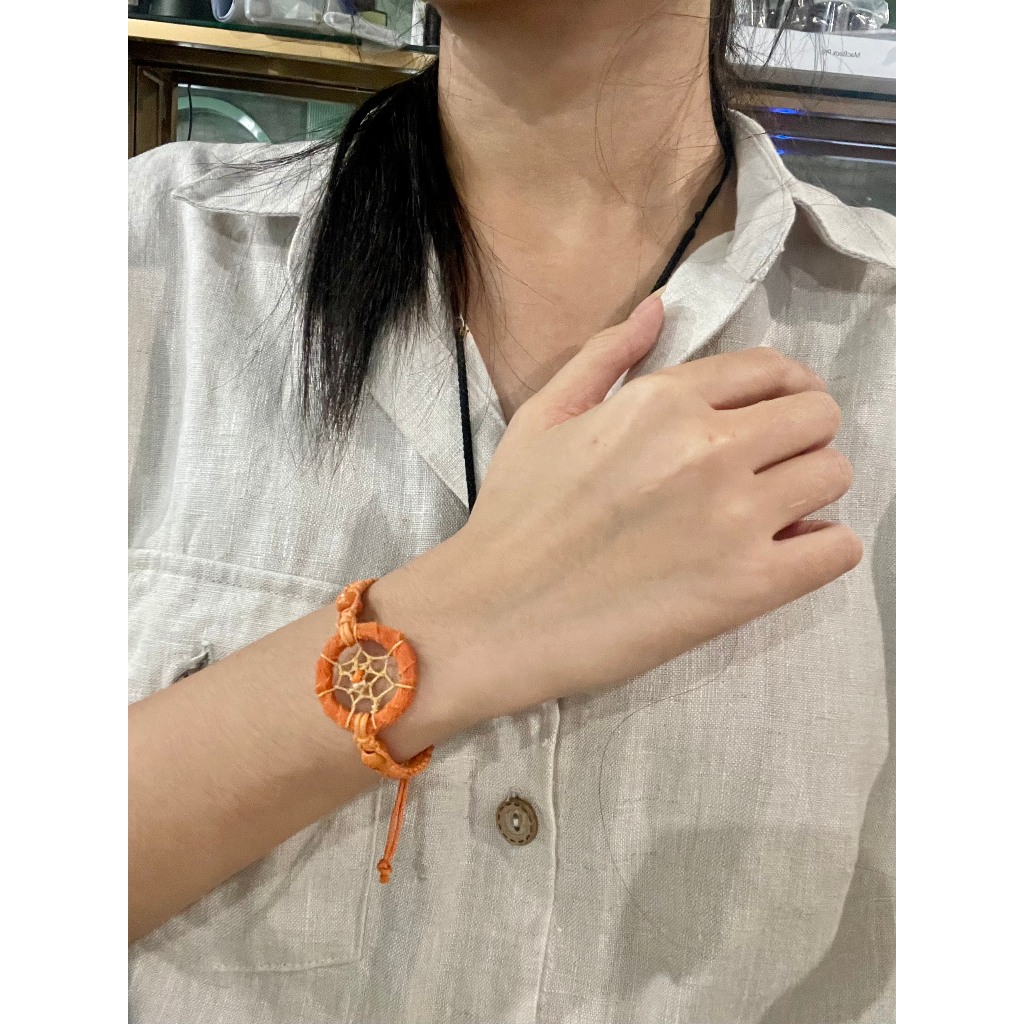 Vòng Đeo Tay Dây Đan Dream Catcher Phong Cách Vintage