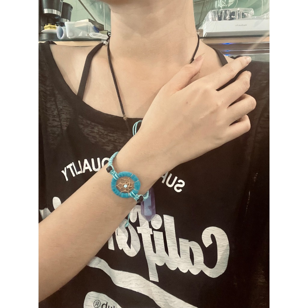 Vòng Đeo Tay Dây Đan Dream Catcher Phong Cách Vintage