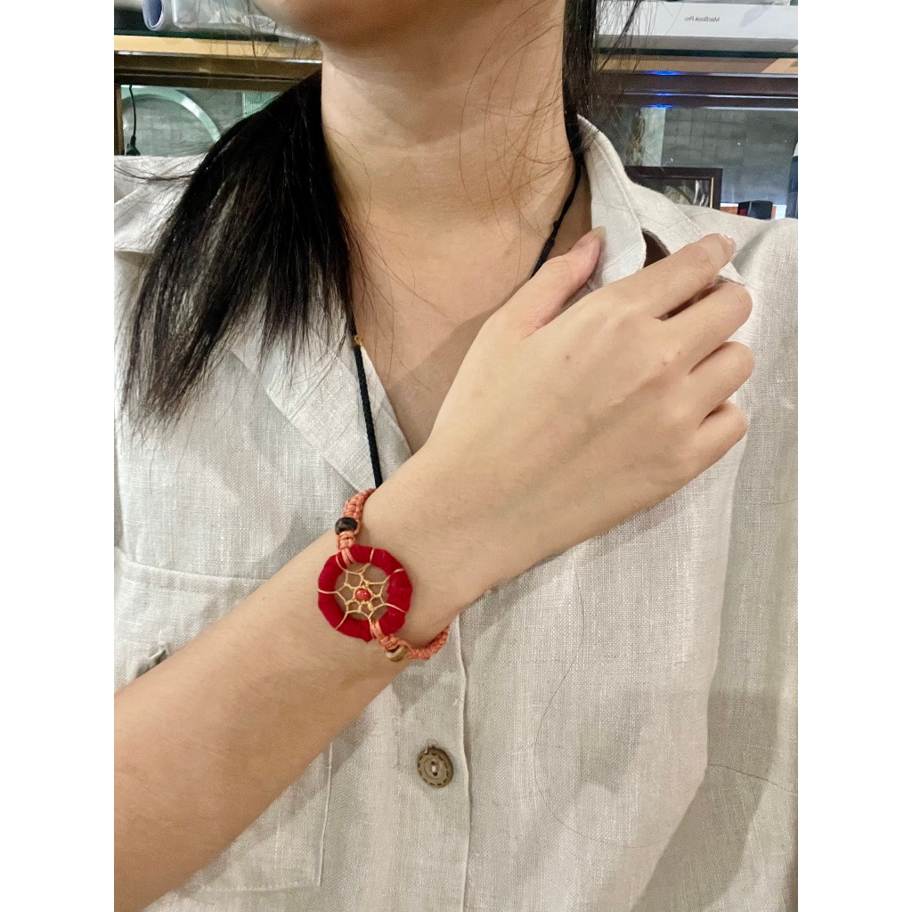 Vòng Đeo Tay Dây Đan Dream Catcher Phong Cách Vintage