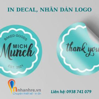 In 100 con decal giấy theo yêu cầu giá rẻ , chất lượng - innhanhre