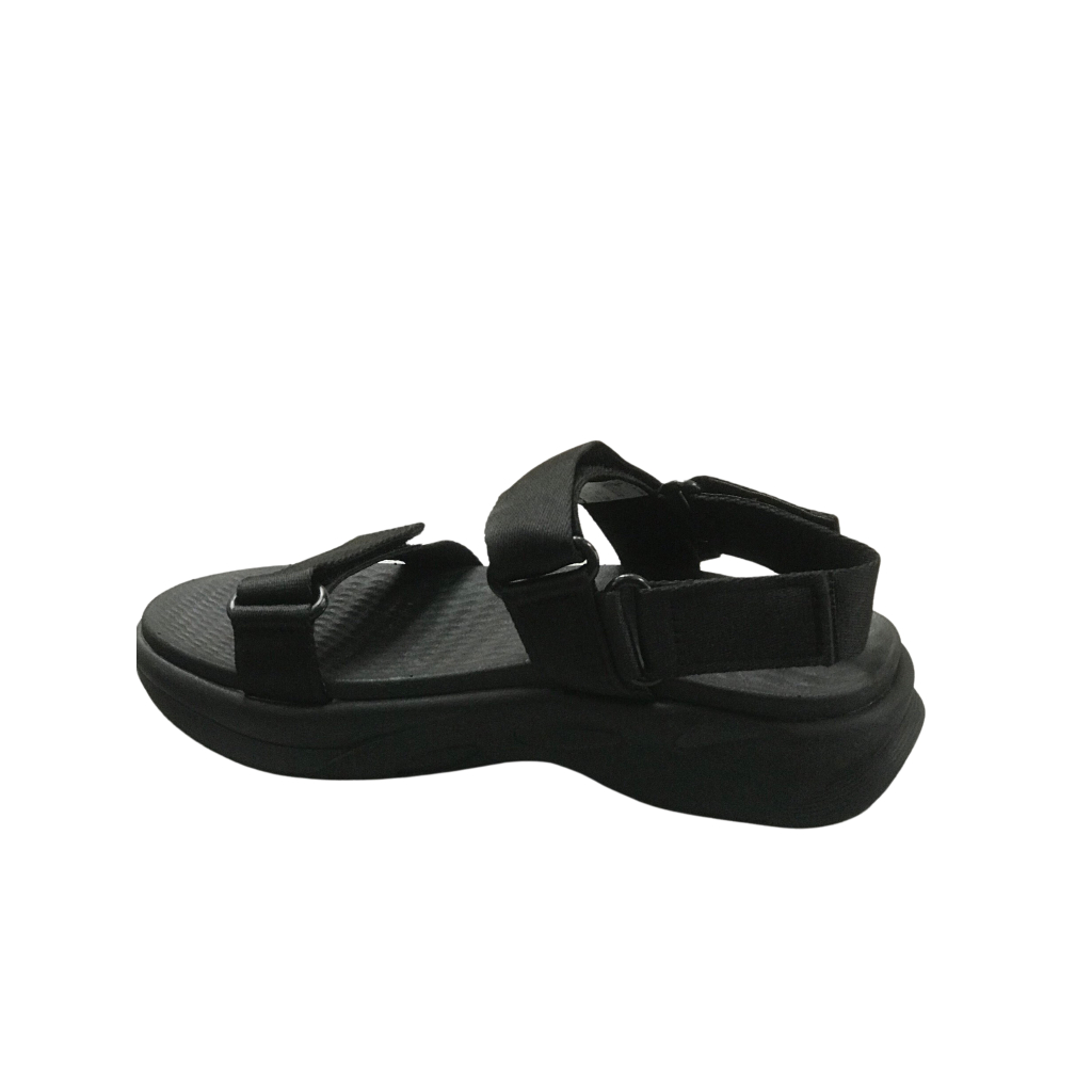 Giày Sandal 2 Quai Ngang Nam Nữ Lucky Unisex Quai Chéo Z Đen Siêu Nhẹ Siêu Bền - Tặng kèm vớ