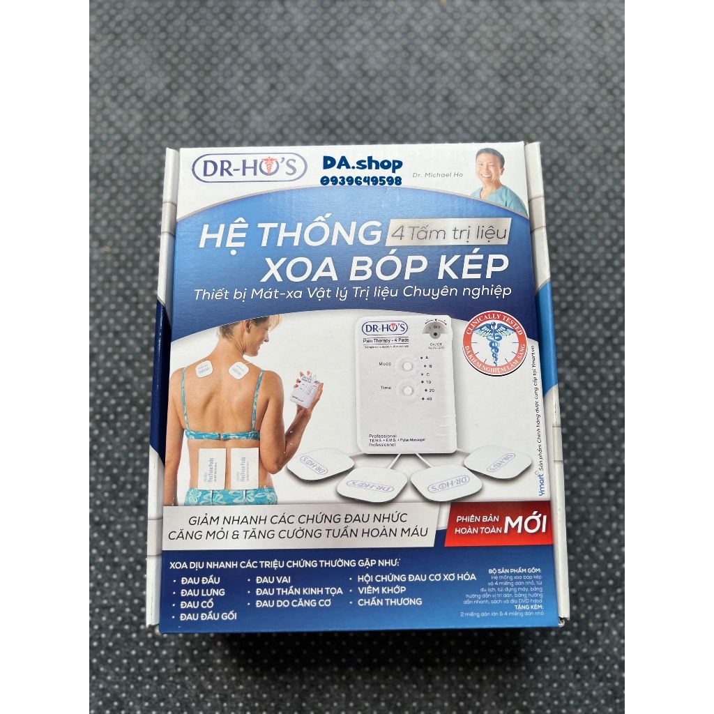 Máy massage xung điện trị liệu DR HO'S 4 miếng dán