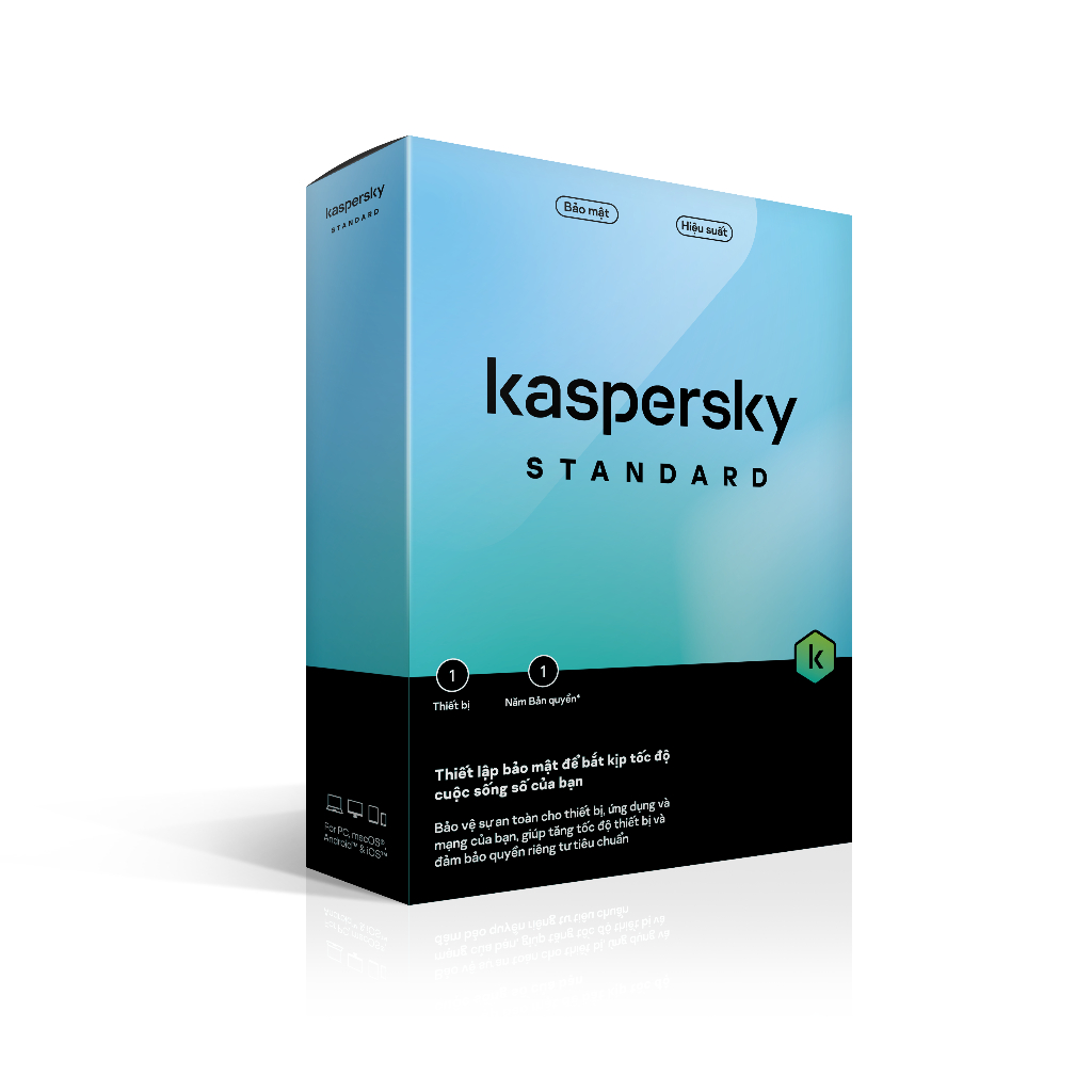 [Mã ICBFRI25 giảm 25K đơn 149K] Phần mềm diệt virus Kaspersky Standard 1 Thiết bị/năm - Hàng chính hãng