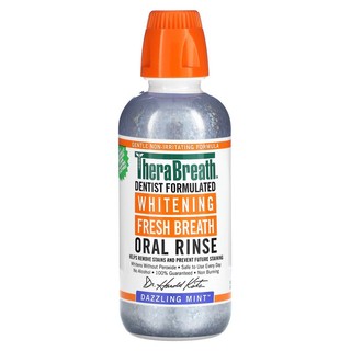 Nước súc miệng trắng răng TheraBreath Whitening Mouthwash, Dazzling Mint, 473ml