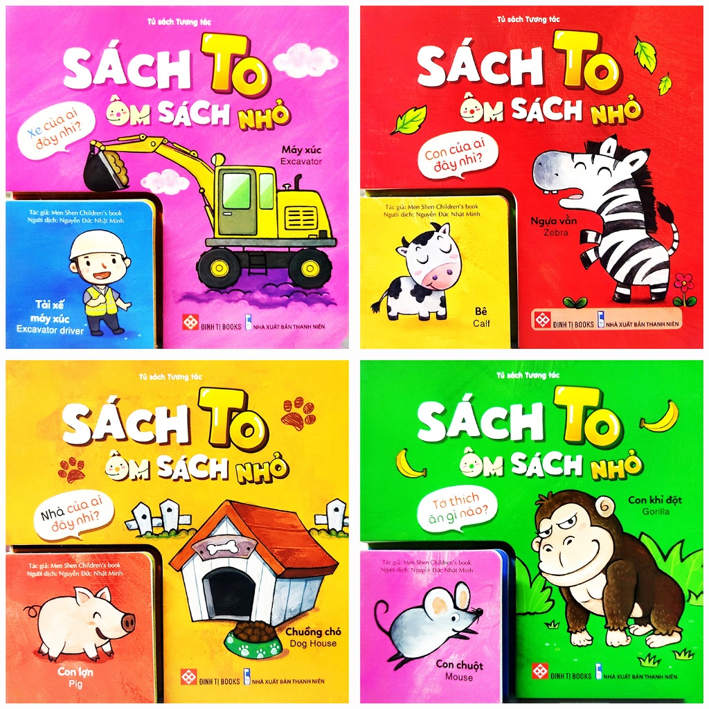 Sách to ôm sách nhỏ - Lẻ cuốn nhiều chủ đề dành cho trẻ em từ 0 đến 6 tuổi (Đinh Tị)