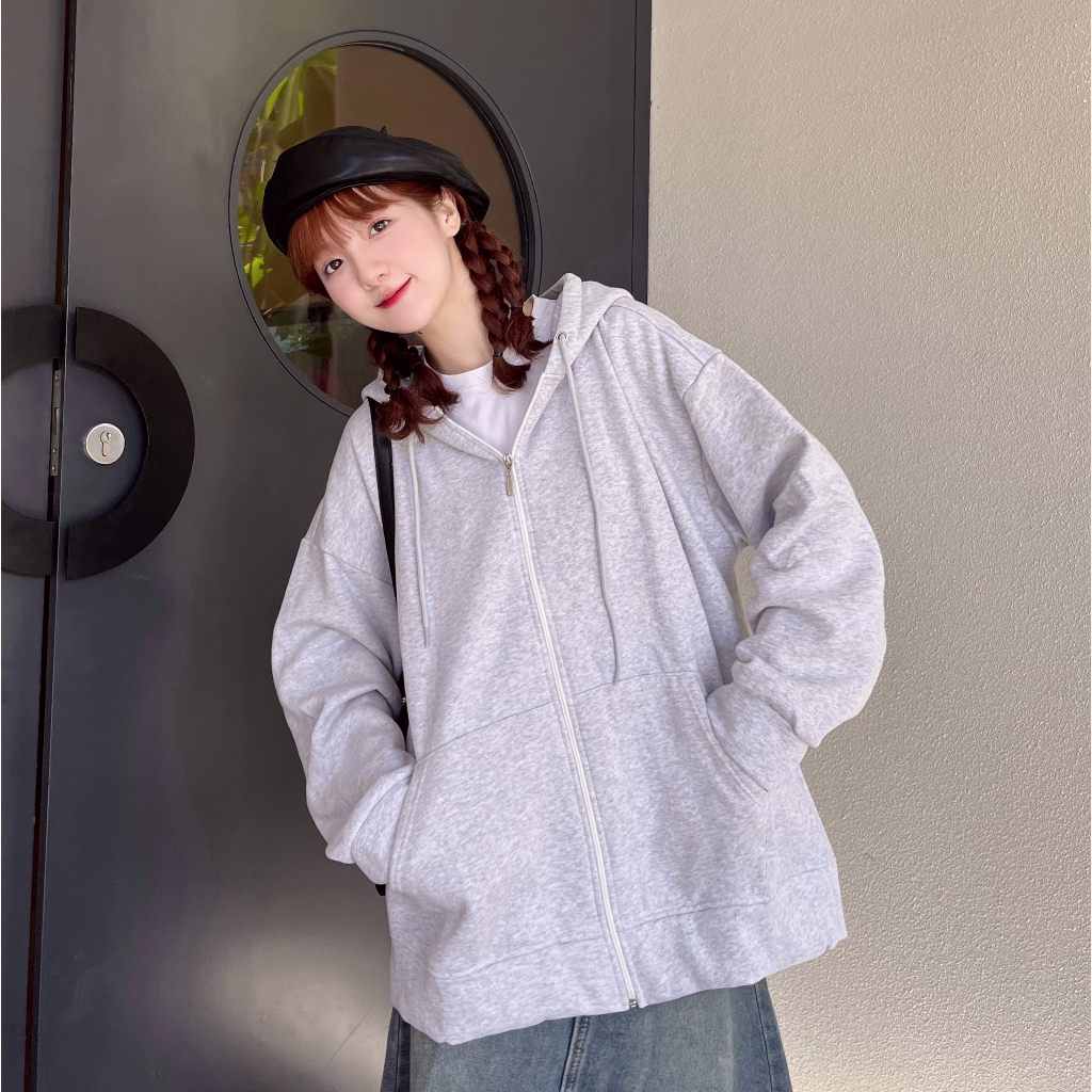 Áo Hoodie Zip Thêu Chữ Basic Nỉ Bông Cotton 100% Unisex LocalBrand.studio