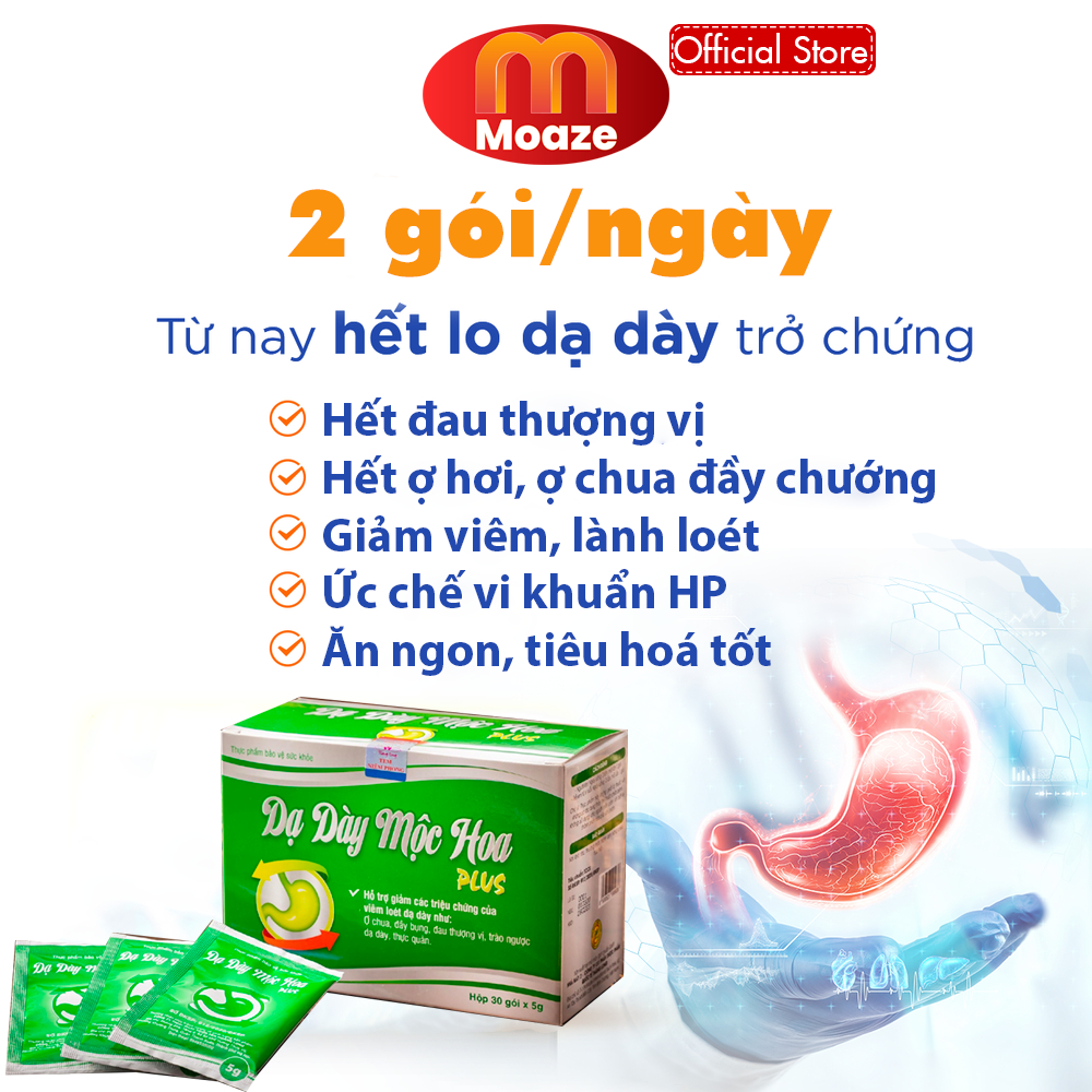 Dạ Dày Mộc Hoa Plus - Đánh Bay Trào Ngược, Viêm Loét Dạ Dày