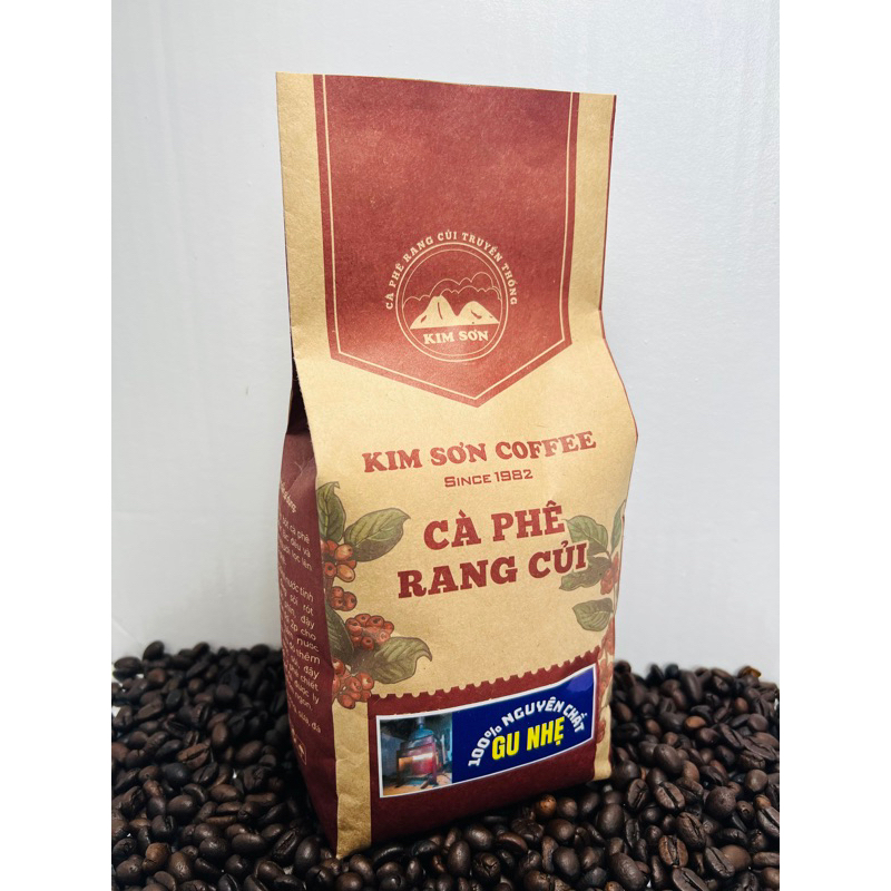 Cà phê rang củi Gu Nhẹ - KIM SƠN COFFEE - vị chua, đắng nhẹ, có bơ phù hợp pha phin