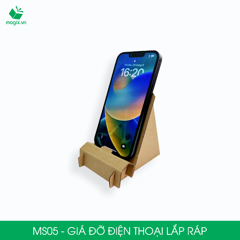 MS05 - Giá đỡ điện thoại, giá đỡ ipad, kệ máy tính bảng, kệ điện thoại lắp ráp bằng giấy siêu cứng