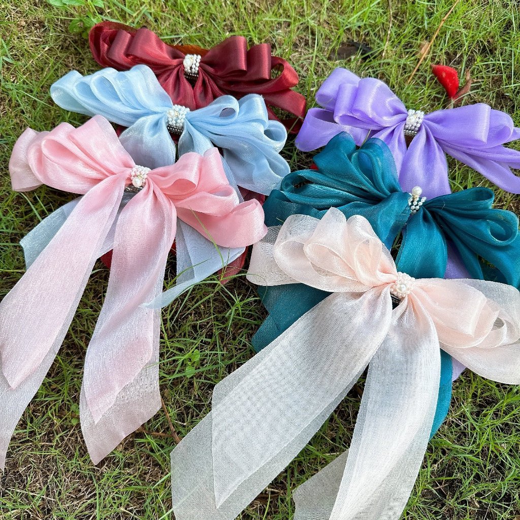 - Kẹp nơ handmade 4 lớp thời trang