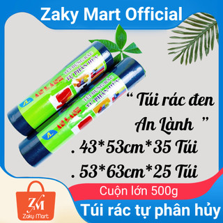 Túi Đựng Rác Tự Phân Hủy An Lành Màu Đen Dai Dày Bảo Vệ Môi Trường - Zaky Mart Official - TDR001