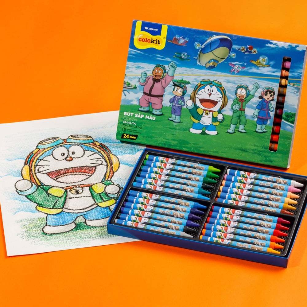 Sáp màu Colokit Doraemon CR-C06/DO, vỏ ngẫu nhiên
