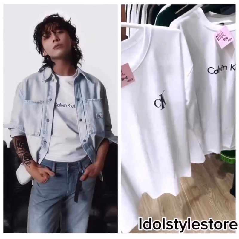 Áo thun tay lỡ Cal Ck Jungkook BTS