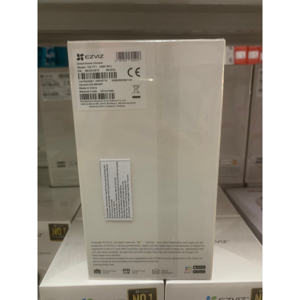 Camera Wifi EZVIZ TY1 4MP, 1080p quay quét, góc rộng, đàm thoại