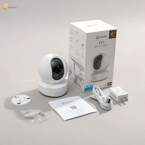 Camera Wifi EZVIZ TY1 4MP, 1080p quay quét, góc rộng, đàm thoại