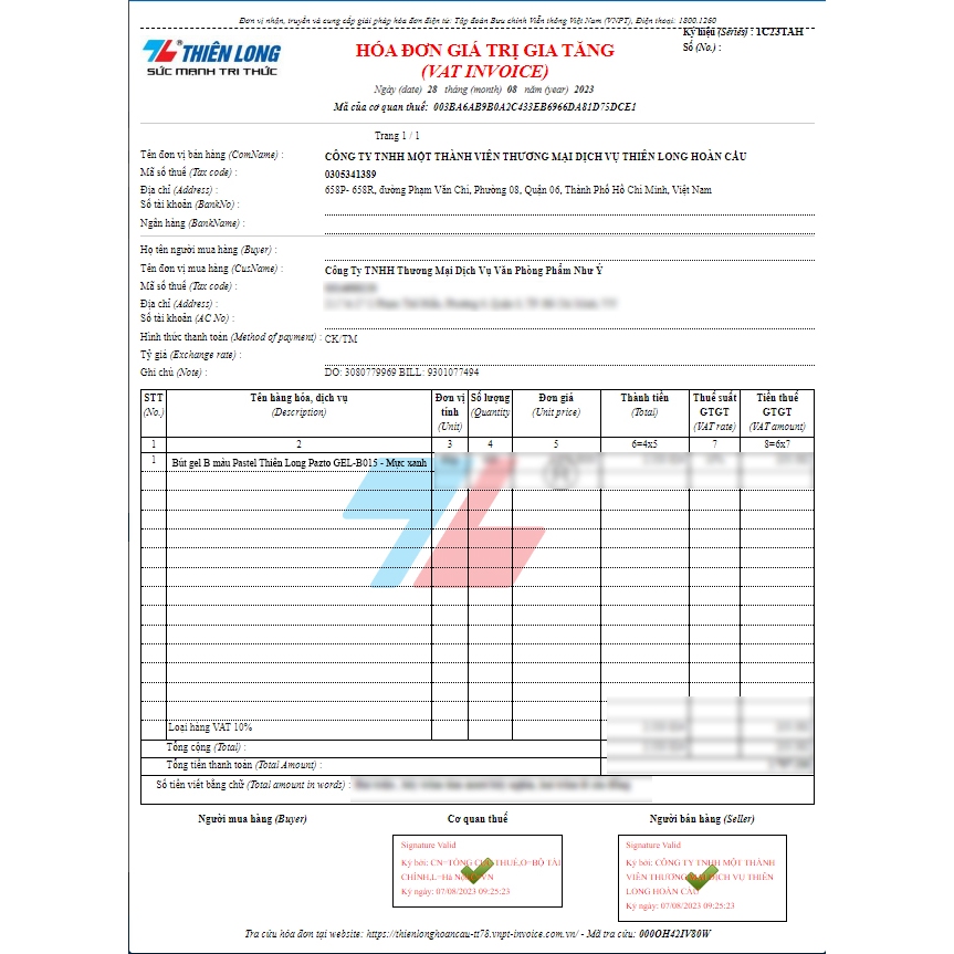 Bút gel B màu Pastel Thiên Long Pazto GEL-B015 - Mực xanh