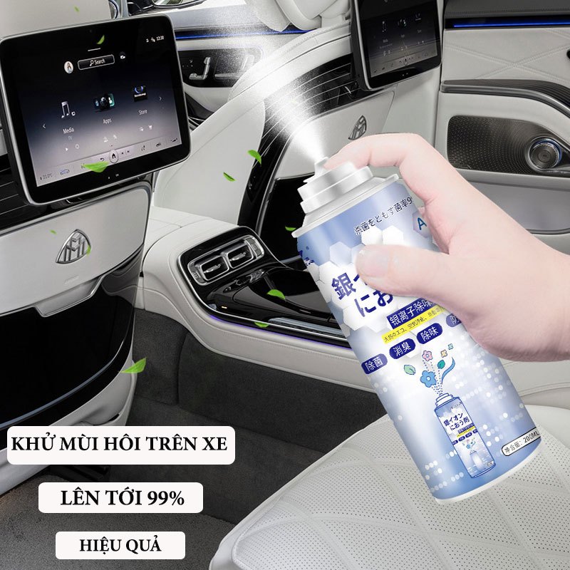 Chai Xịt Khử Mùi Xe Ô Tô Cao Cấp - Khử Khuẩn, Khử Mùi Xe Hiệu Quả VER 2