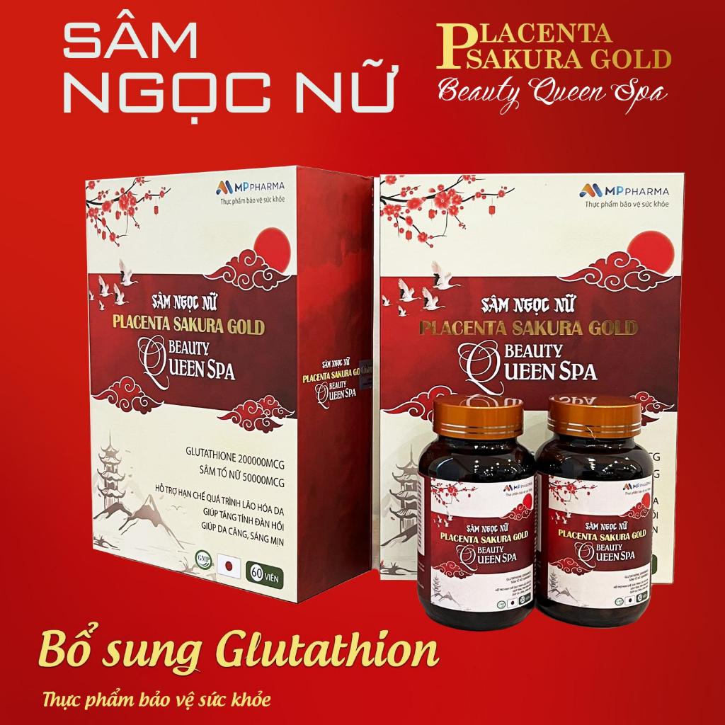 Combo 1 hộp Sâm Ngọc Nữ và 1 hộp Vitamin C hỗ trợ làm sáng da, mờ thâm nám -hộp 60 viên