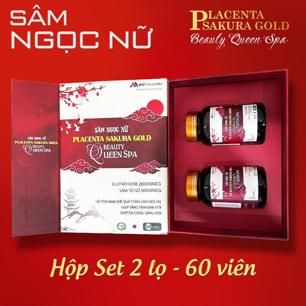 Combo 1 hộp Sâm Ngọc Nữ và 1 hộp Vitamin C hỗ trợ làm sáng da, mờ thâm nám -hộp 60 viên