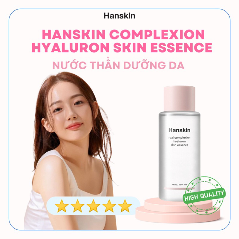 Nước thần HANSKIN Real Complexion Hyaluron Skin Essence căng bóng 300ml