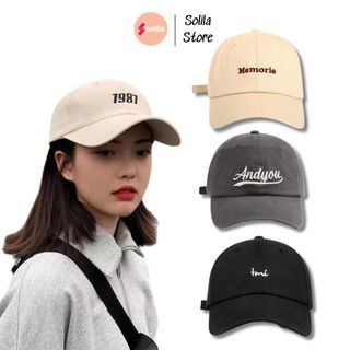 Mũ lưỡi trai nón kết nam nữ thời trang phong cách unisex chất liệu vải kaki thoáng khí - SOLILA STORE