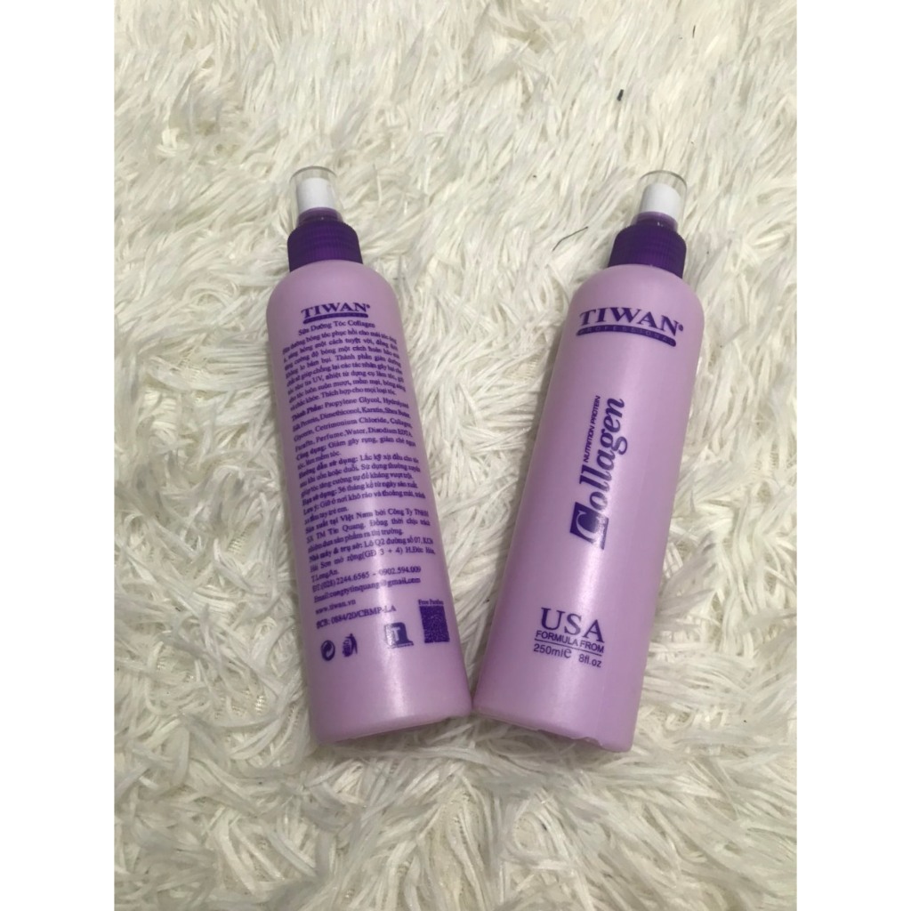 Xịt dưỡng tóc tiwan collagen chai 250ml