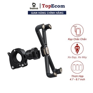 Đế Kẹp Điện Thoại Trên Moto, Xe Máy, Xe Đạp Baseus SUQX-01 Dùng Cho Điện Thoại 4.7 - 6.7inch Xoay 360 Độ