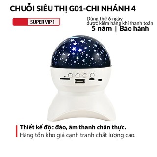 Loa bluetooth đèn led XY890 kiêm đèn chiếu trăng sao nhiều màu sắccộng sạc USB hàng chính hãng