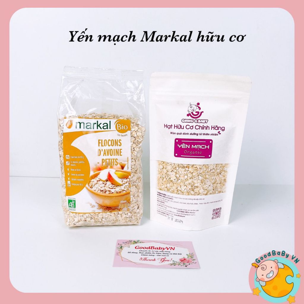 Yến mạch cán mỏng hữu cơ Markal nấu cháo,làm đậu bũ non,làm bánh cho bé Goodbabyvn