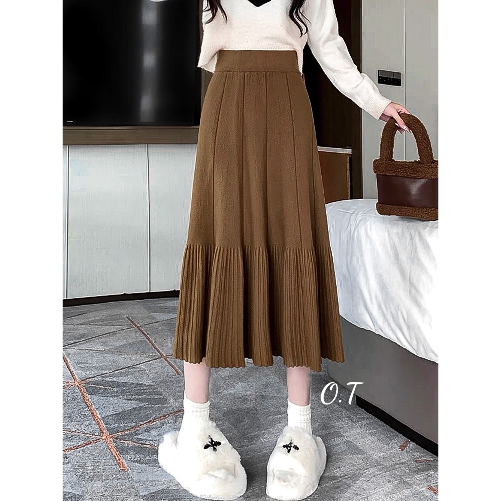 Chân váy len xoè đuôi cá new hàng QC freesize
