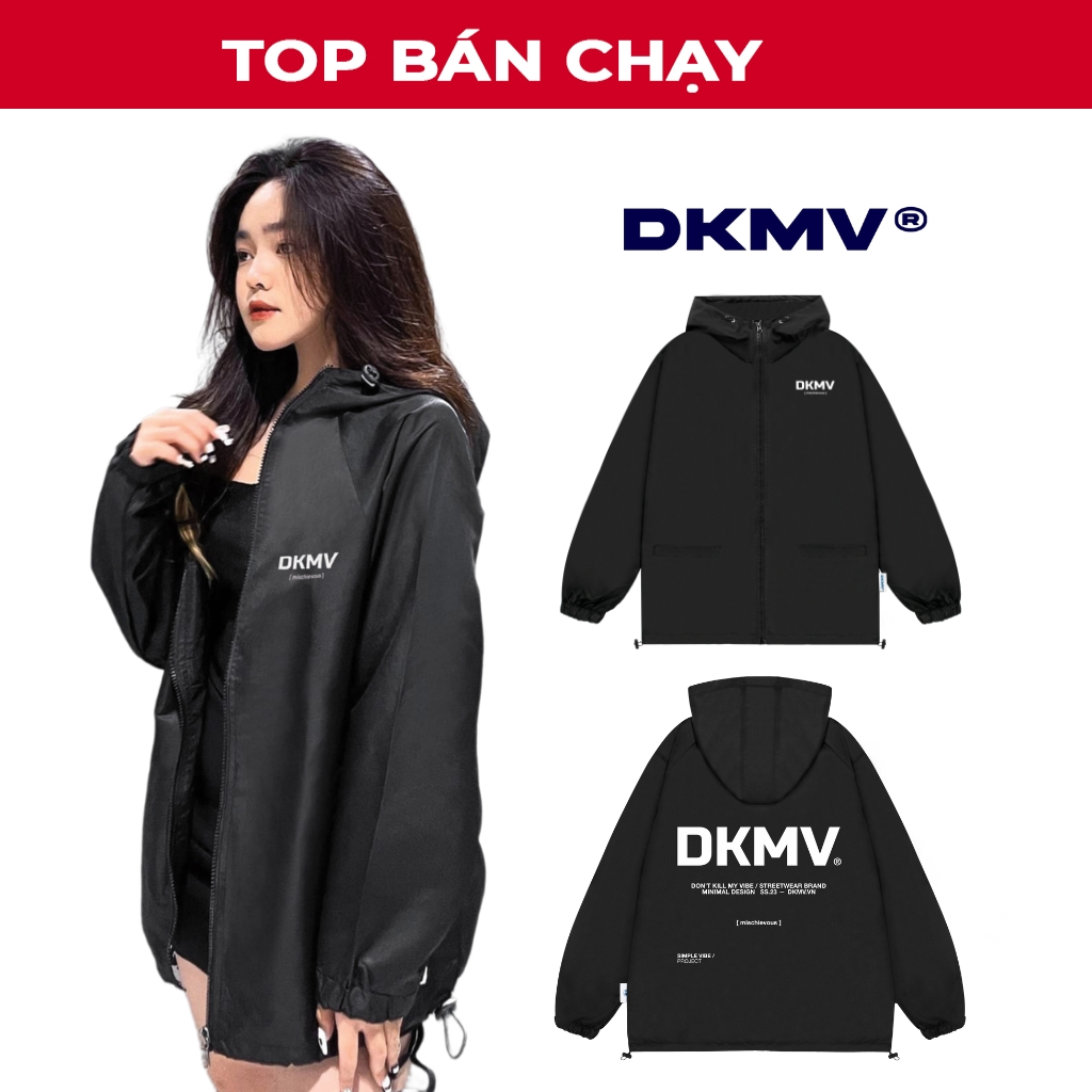 Áo khoác dù local brand đẹp màu đen Simple Vibe Jacket local brand DKMV | K15-AK1