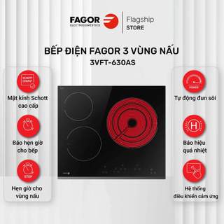 Bếp điện 3 vùng nấu FAGOR 3VFT-630AS