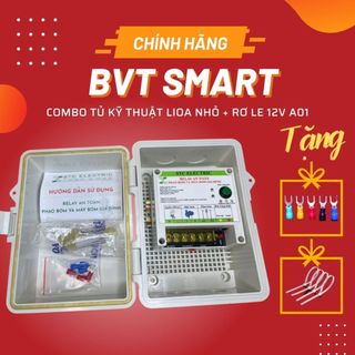 Combo tủ kĩ thuật lioa nhỏ và rơ le an toàn 12v cho phao điện. công suất tới 2000w dành cho 1 phao