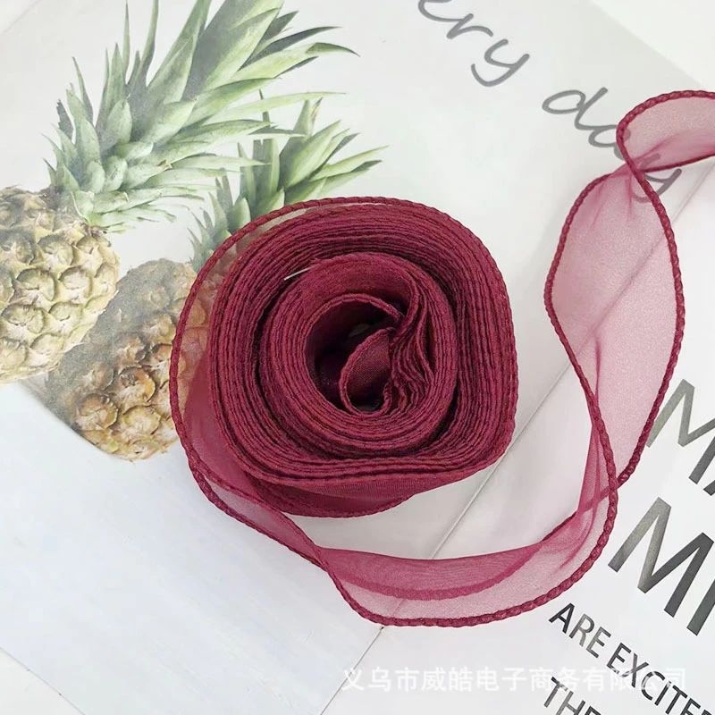 Ruy băng voan sóng 4cm về đủ màu