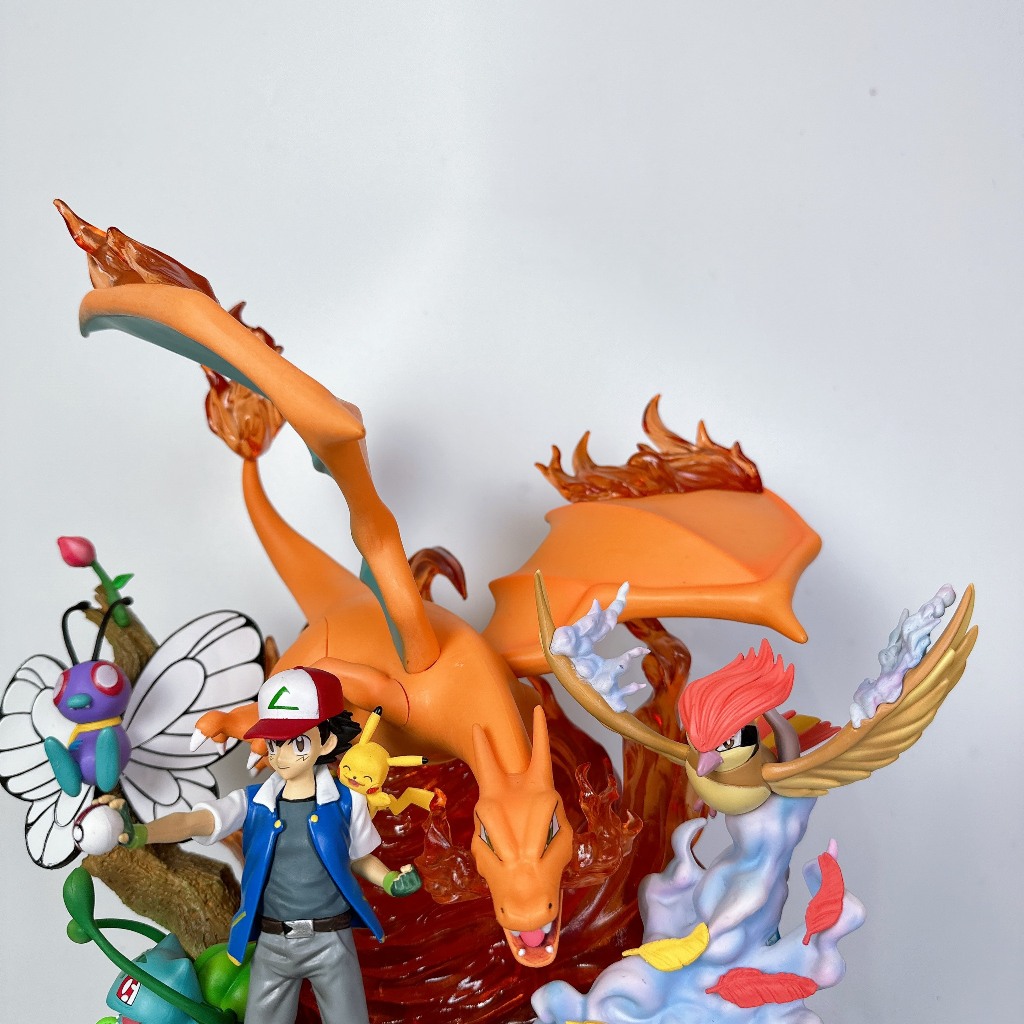 Mô hình Satoshi và Các Pokemon Siêu To  41CM Có Led, Figure Pokemon - Mô Hình Pokemon OngchumohinhMH518