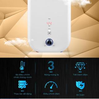 Máy nước nóng trực tiếp có bơm trợ lực, làm nóng nhanh chỉ sau 3s, công suất 5500W, tiết kiệm điện, an toàn tuyệt đối