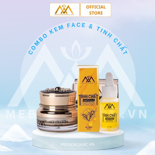 Combo kem Face colagen + tinh chất dưỡng da Meeaorganic DNA cá hồi 25gmr & 20ml