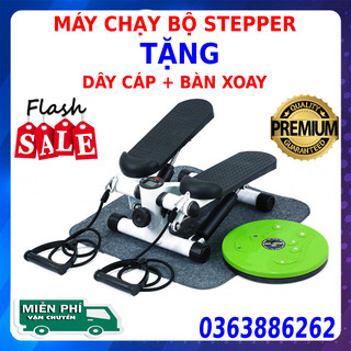Máy tập chạy bộ tại chỗ đa năng MINI STEPPER Gym chính hãng thế hệ 4.0 tặng dây cáp tập tay