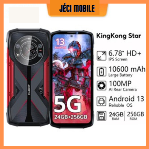 Cubot kingkong star 5g 24gb + 256gb 6,78 "màn hình 2k điện thoại thông minh chắc chắn